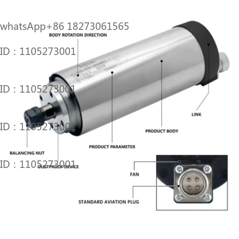 24000RPM Round Water‑Cooled Sp - Cnc Spindle Motor ulasan dan harga